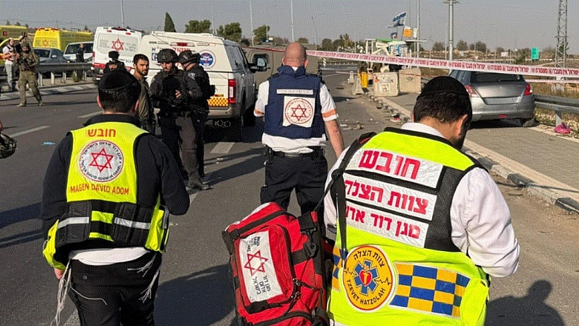 זירת הפיגוע בגוש עציון