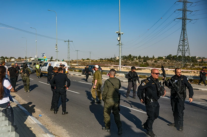 זירת הפיגוע המשולב בגוש עציון