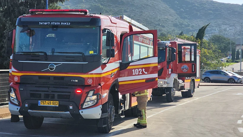 זירת השריפה בקניון חיפה