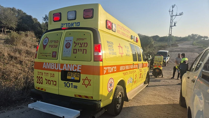 זירת תאונת הטרקטורון ליד קריית אתא