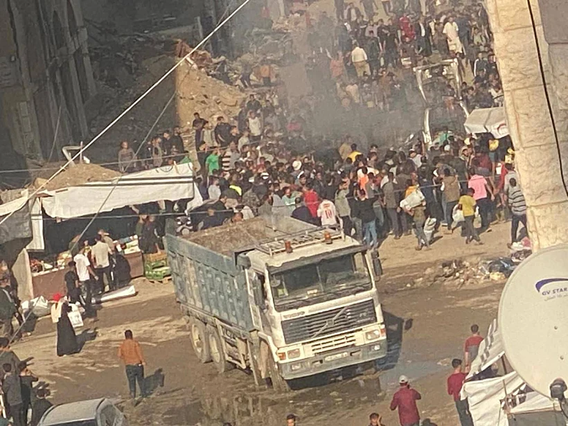 אזור החיסול בשכונת רימאל במערב העיר עזה