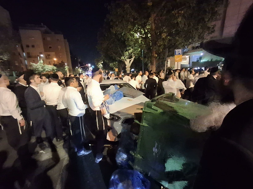 מחאת חרדים נגד מעצר עריק בבני ברק