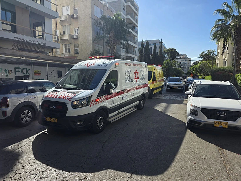 זירת תאונת העבודה ברמת השרון