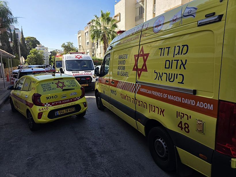 זירת תאונת העבודה ברמת השרון