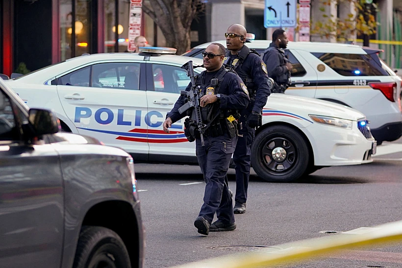 זירת הירי באנשי המשמר הלאומי ליד הבית הלבן