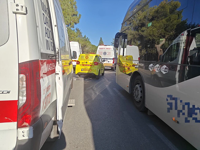 זירת התאונה בירושלים