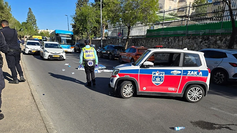 זירת התאונה בירושלים