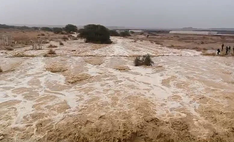 שיטפון בנחל שלהב, הערבה התיכונה