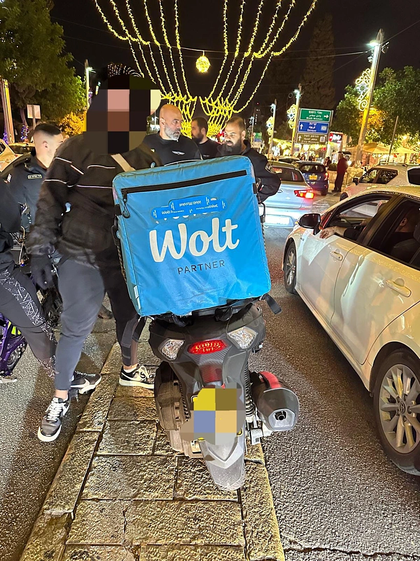 מבצע אכיפה נגד שליחי וולט בחיפה