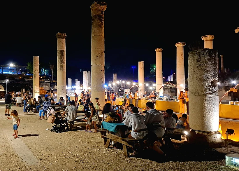 פעילות בשעות הנעימות של היום בגן לאומי בית שאן