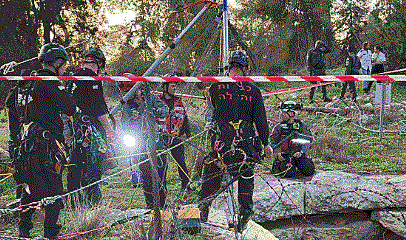 אזור מציאת הגופה ליד בית גוברין