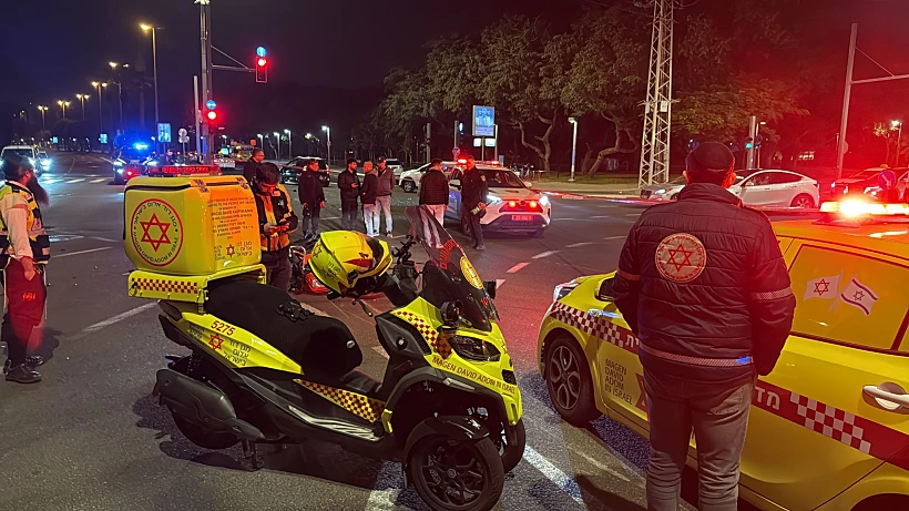 זירת התאונה בשדרות רוקח בת"א