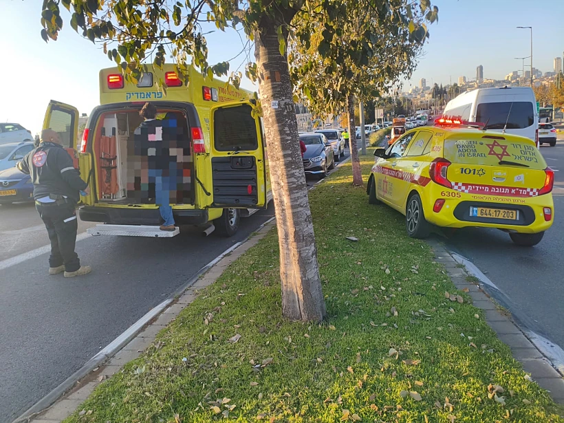 זירת התאונה בירושלים