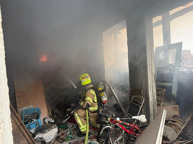 זירת השריפה בצפת