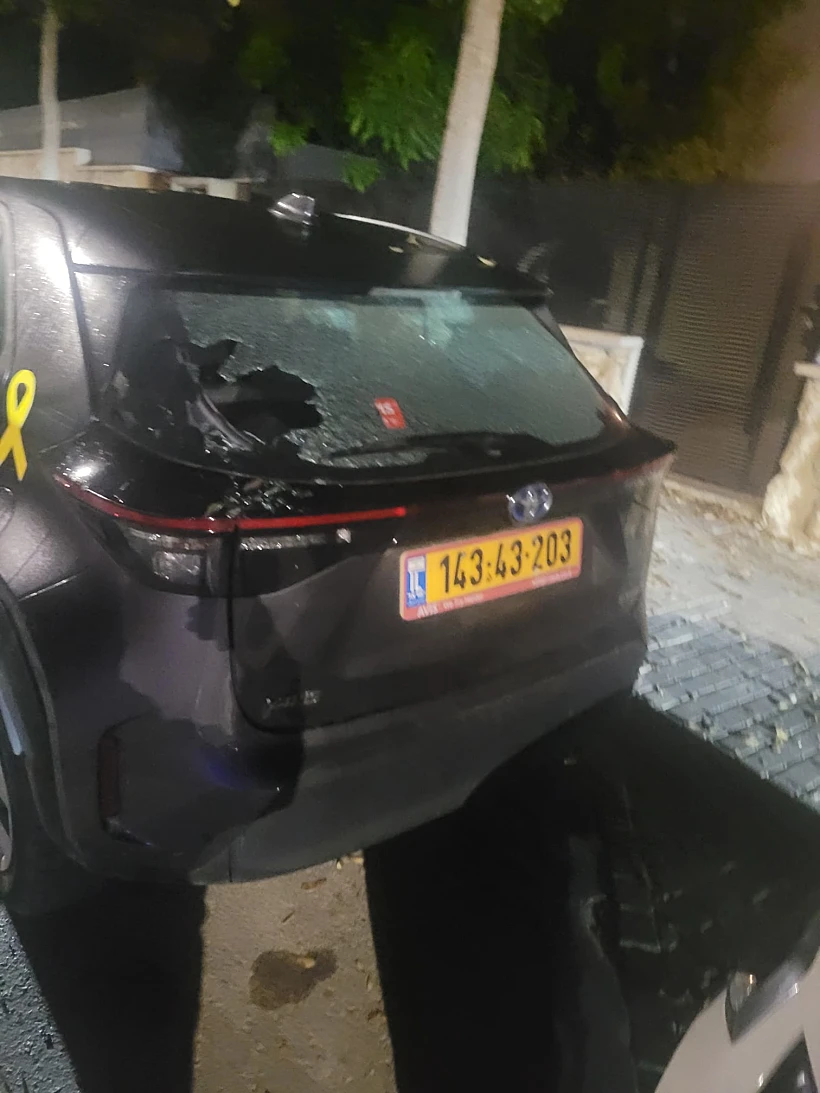 רכב שנפגע ביישוב גבעות בר