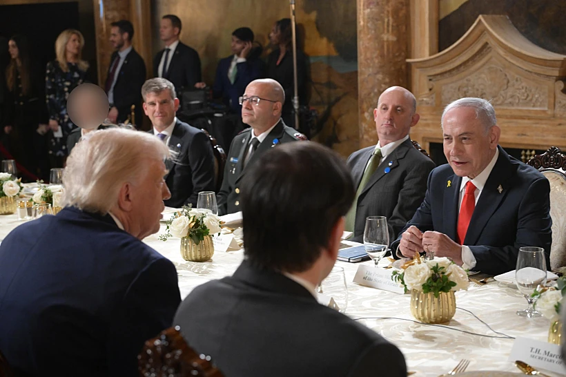 רה"מ נתניהו ונשיא ארה"ב דונלד טראמפ במאר-א-לאגו