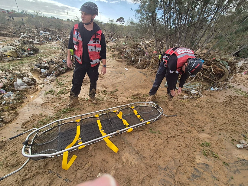 הזירה בה אותר הנעדר שנסחף בנחל מיתר