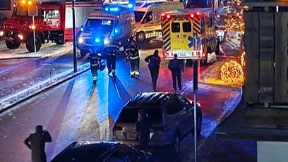 כוחות הצלה בזירת האסון בשווייץ