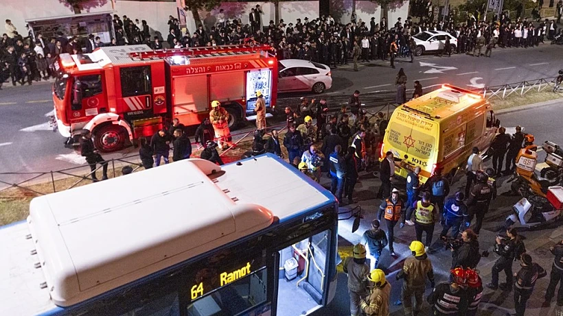 זירת הדריסה בהפגנת החרדים בירושלים