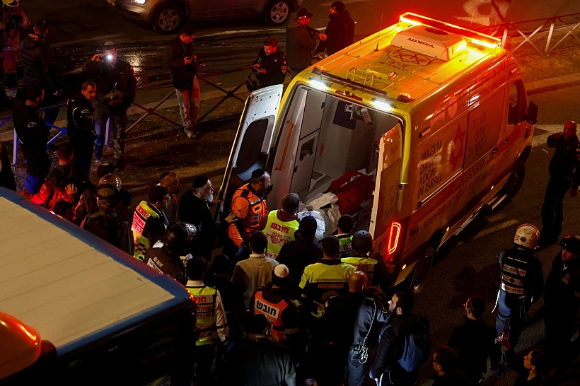 זירת הדריסה בהפגנת החרדים בירושלים