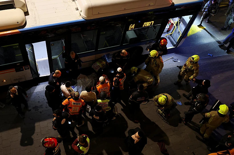 זירת הדריסה בהפגנת החרדים בירושלים