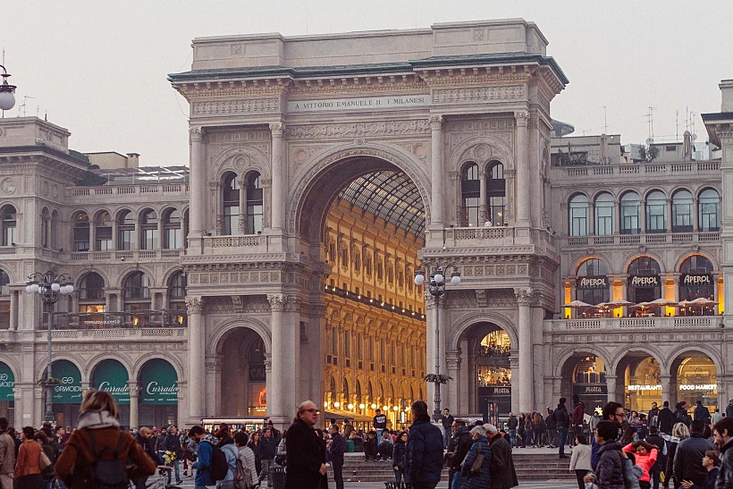 Galleria Vittorio Emanuele נמצאת במבנה מרהיב במילאנו