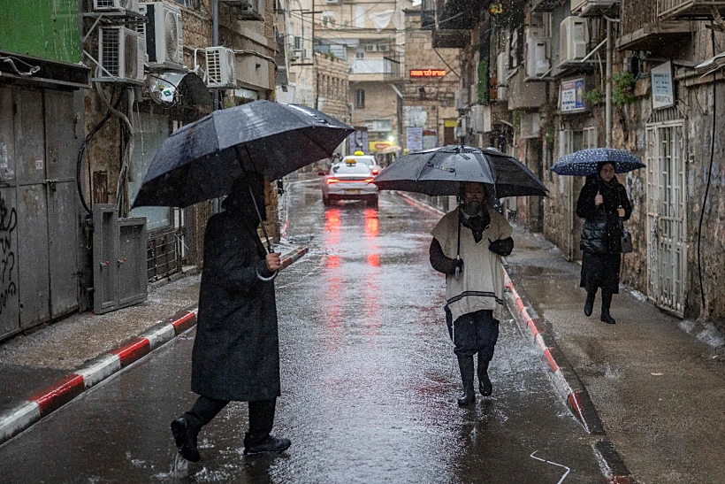 חורף בשכונת מאה שערים בירושלים
