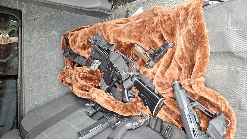 הנשקים שנתפסו על החשודים בדאהרייה