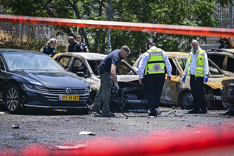 זירת פיצוץ הרכב בחולון