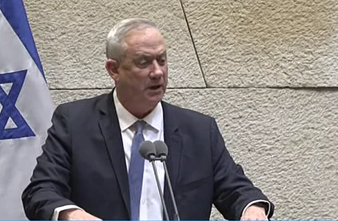 חבר הכנסת בני גנץ בנאום בכנסת