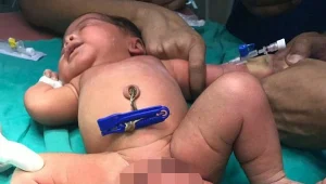 תינוקת נולדה עם רגל נוספת