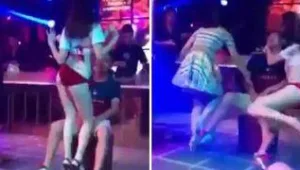 רץ ברשת - משחק באש: עלה לבמה עם חשפנית לריקוד סוער - חברה שלו טיפלה בזה