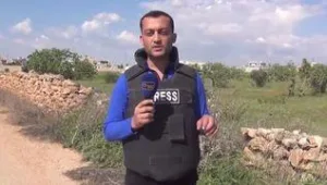 רץ ברשת - כתב טלוויזיה נפגע מרסיס בשידור חי