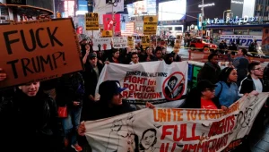 "דונלד טראמפ, לא הנשיא שלי!"