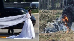 המסוק שעליו היתה הכלה התרסק