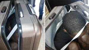 צעיר בן 19 אותר בבדיקה במעבר גבול בתוך מזוודה