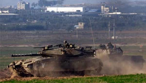 טנק צה"ל השמיד עמדת חמאס בעזה