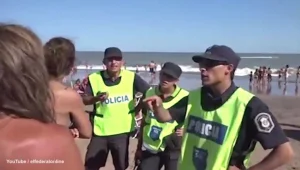 משתזפות טופלס עוררו בחוף מהומה רבתי