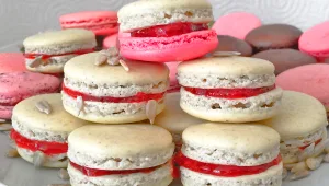 מקרונים מגרעיני חמניה במילוי ריבה