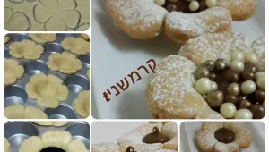 פרחים במילוי גנאש ופניני שוקולד