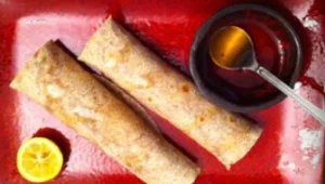 בליני-טורטייה עם מחית עדשים ואגוזים