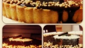 פאי שוקולד נוגט ואגוזים