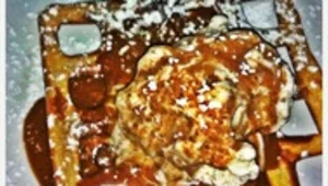 וופל בלגי בשילוב טופי