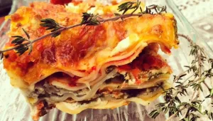 לזניה תרד ופטריות