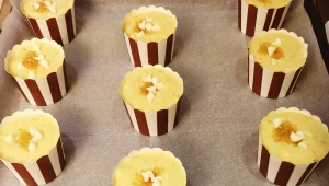 עוגות בננה ושוקולד לבן עם מלח גס