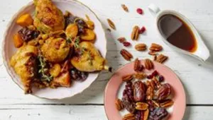 תבשיל שוקי עוף, דלעת ואגוזי מלך טבעיים