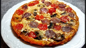 טארט טאטן עגבנית, בצל ופטריות