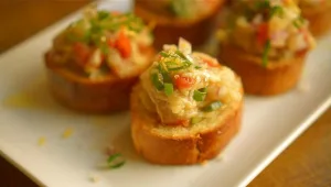 קרוסטיני חציל קלוי וירקות