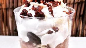 מוס שוקולד עם שערות חלווה