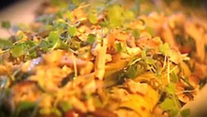 עלה פסטה עם קישואים, חמוציות ופרגיות חמצמצות